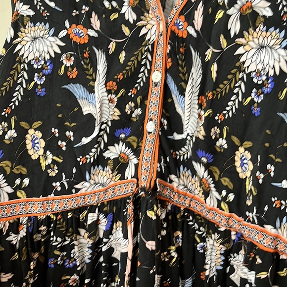 Bird Print Tunic Dress Size L - Picture 3 of 8